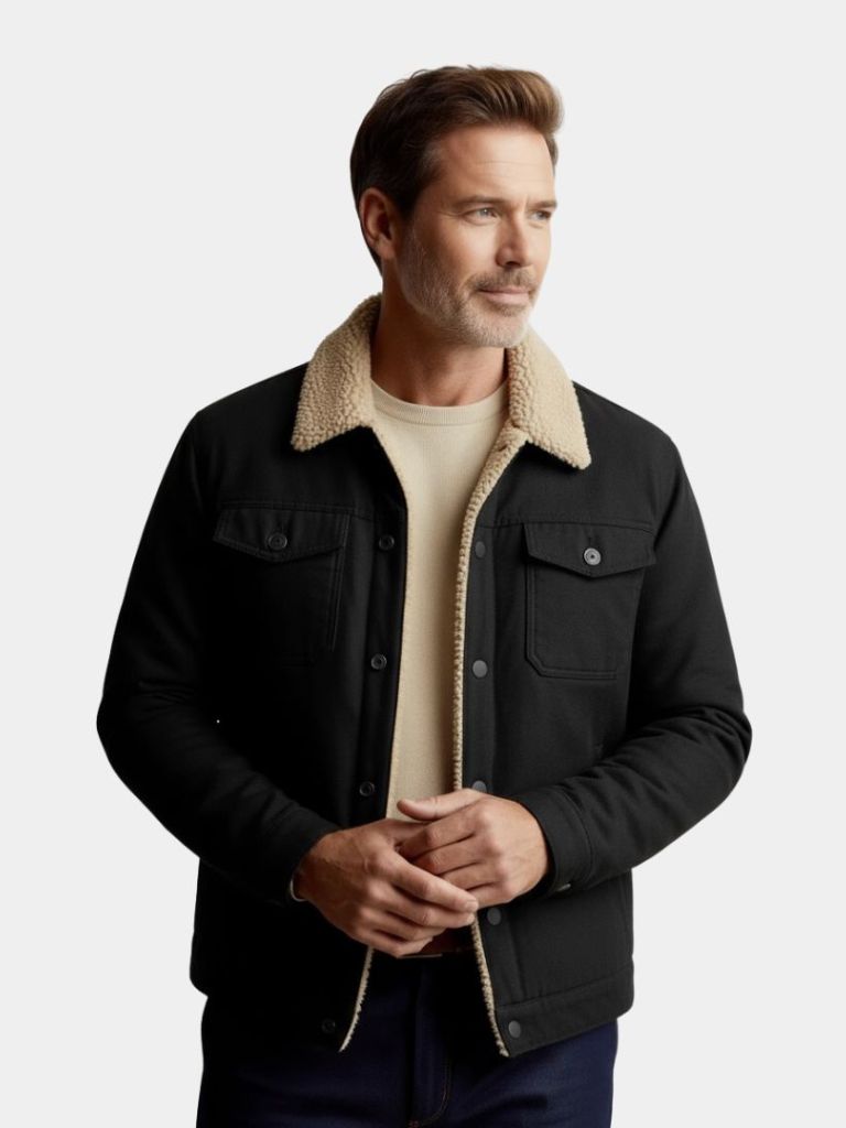 Vintage Fleece Bomber Jacket