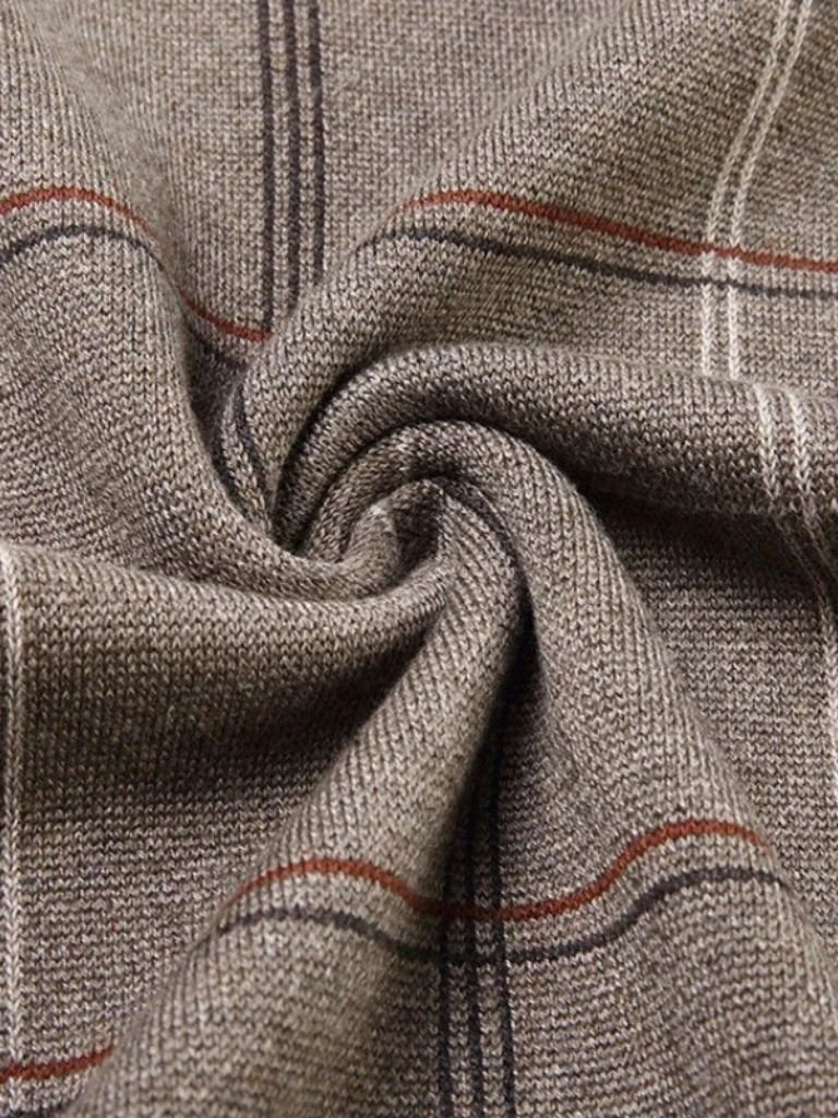 Gilet en maille à carreaux académique