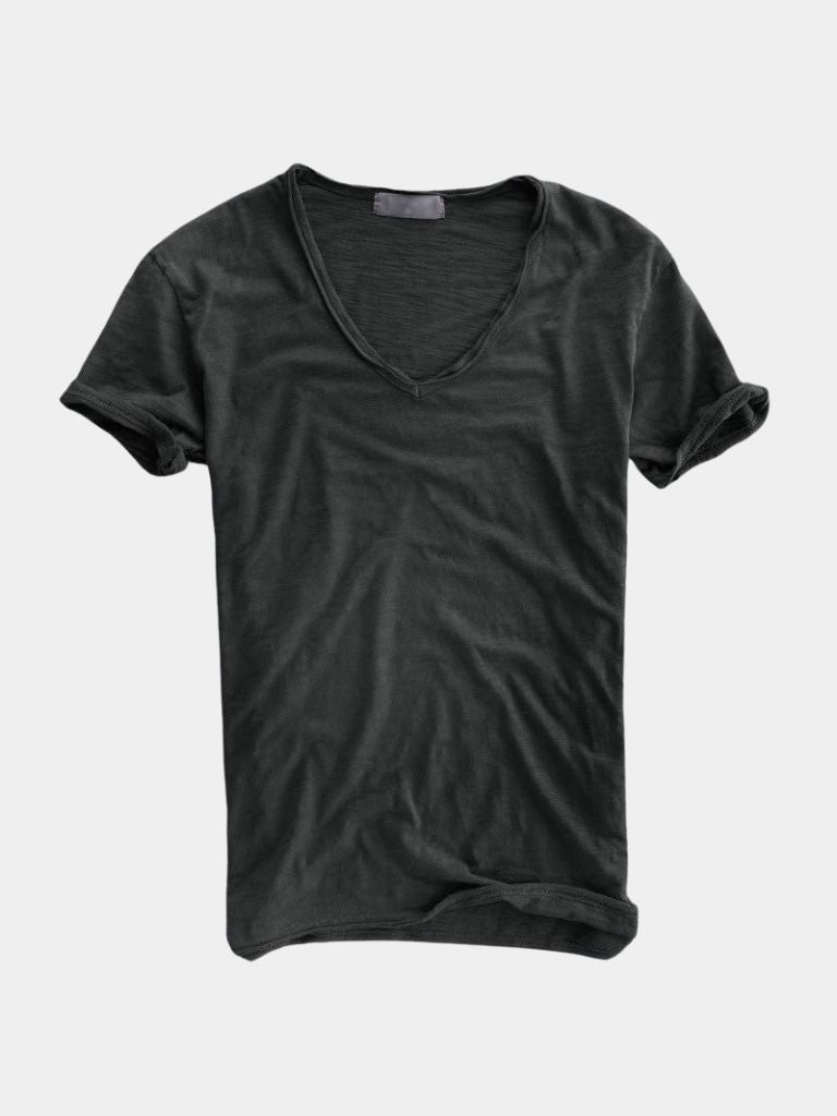 Albo Classic Linen V Neck T-Shirt