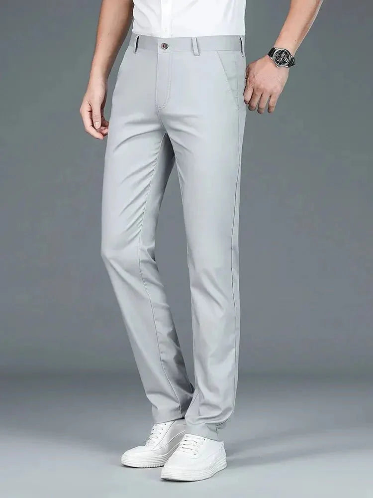 Bamboo Fiber Minimalist Straight Trousers