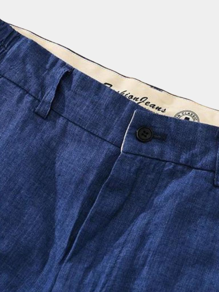 Bleu Horizon Linen Shorts