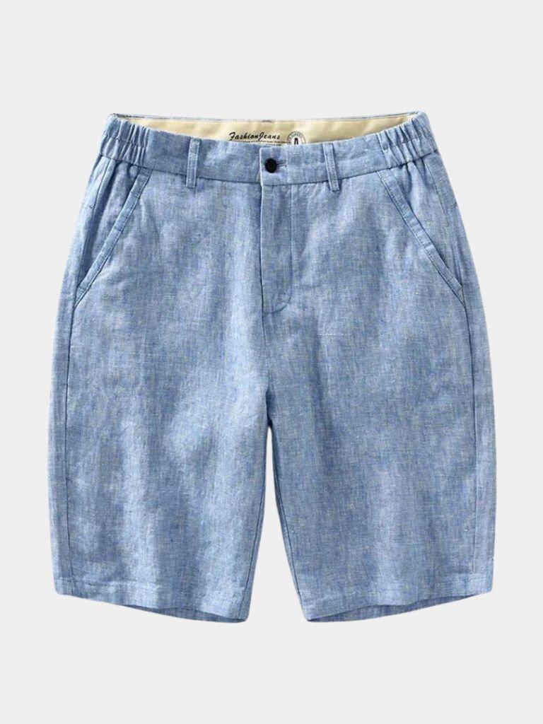 Bleu Horizon Linen Shorts