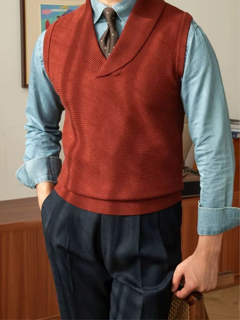 British Knit Vest Waistcoat