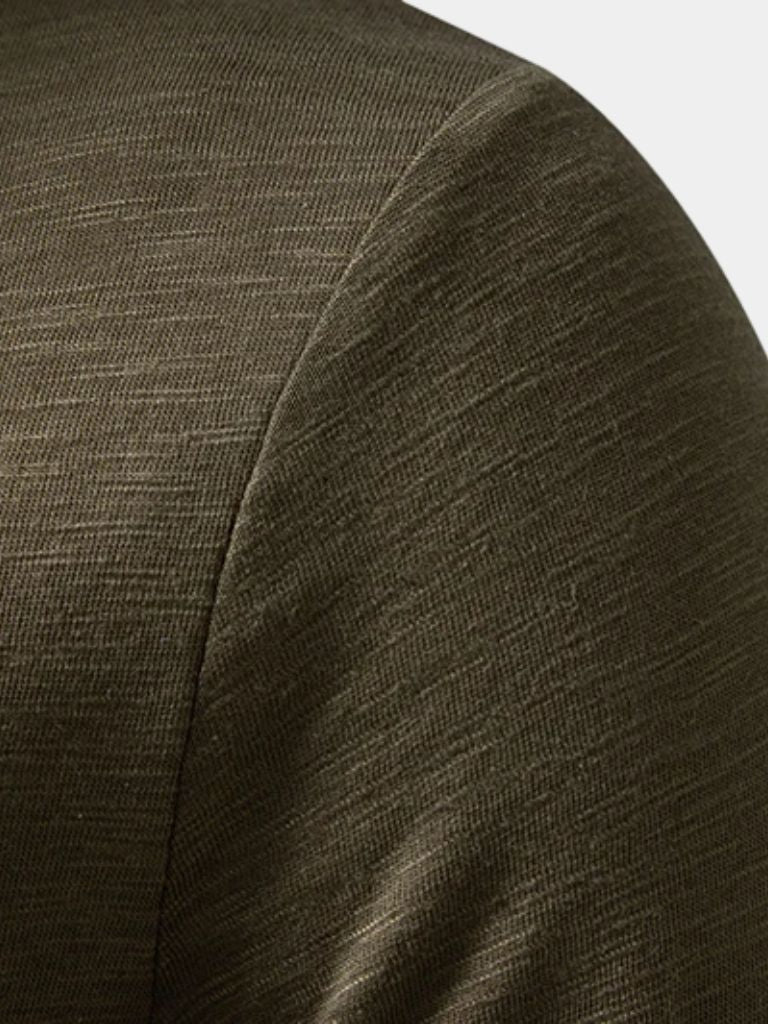 Henley Neck Long Sleeve T-Shirt