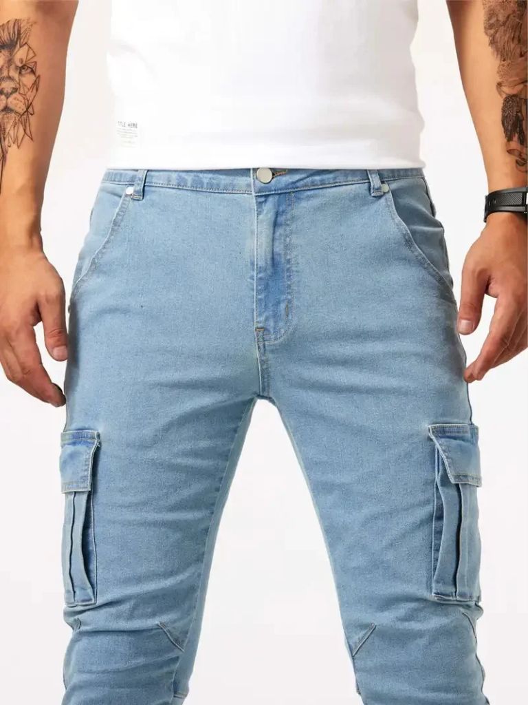 Jean en denim, pantalon cargo