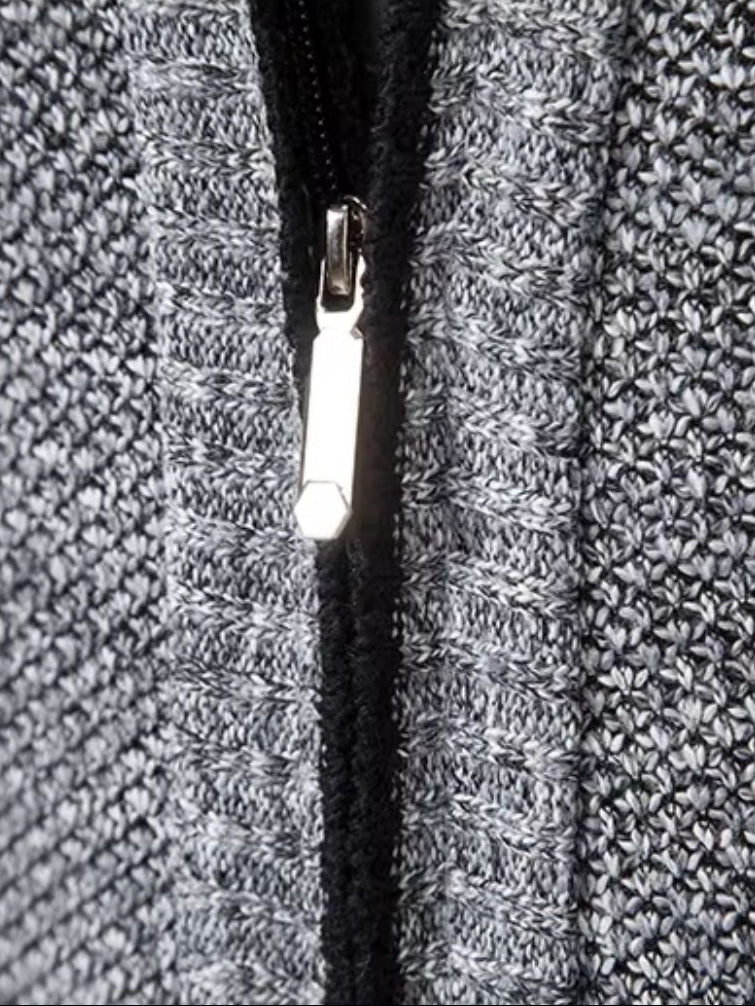 Gilet pull élégant à fermeture éclair intégrale