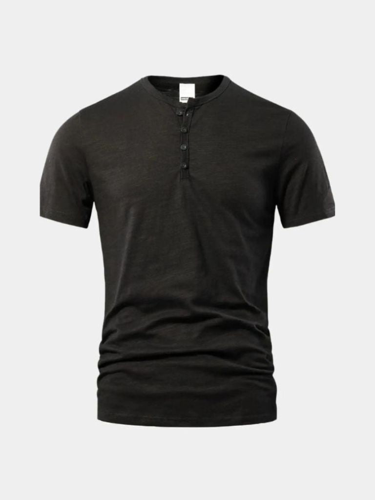 Essential Casual Henley Neck T-Shirt