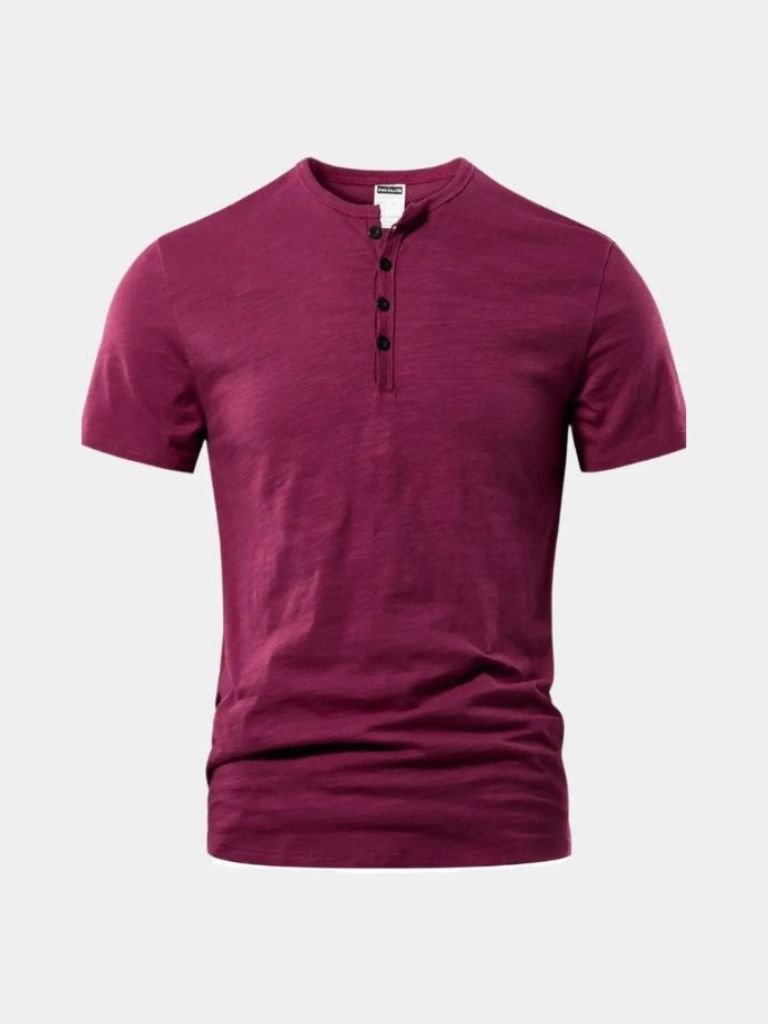 Essential Casual Henley Neck T-Shirt