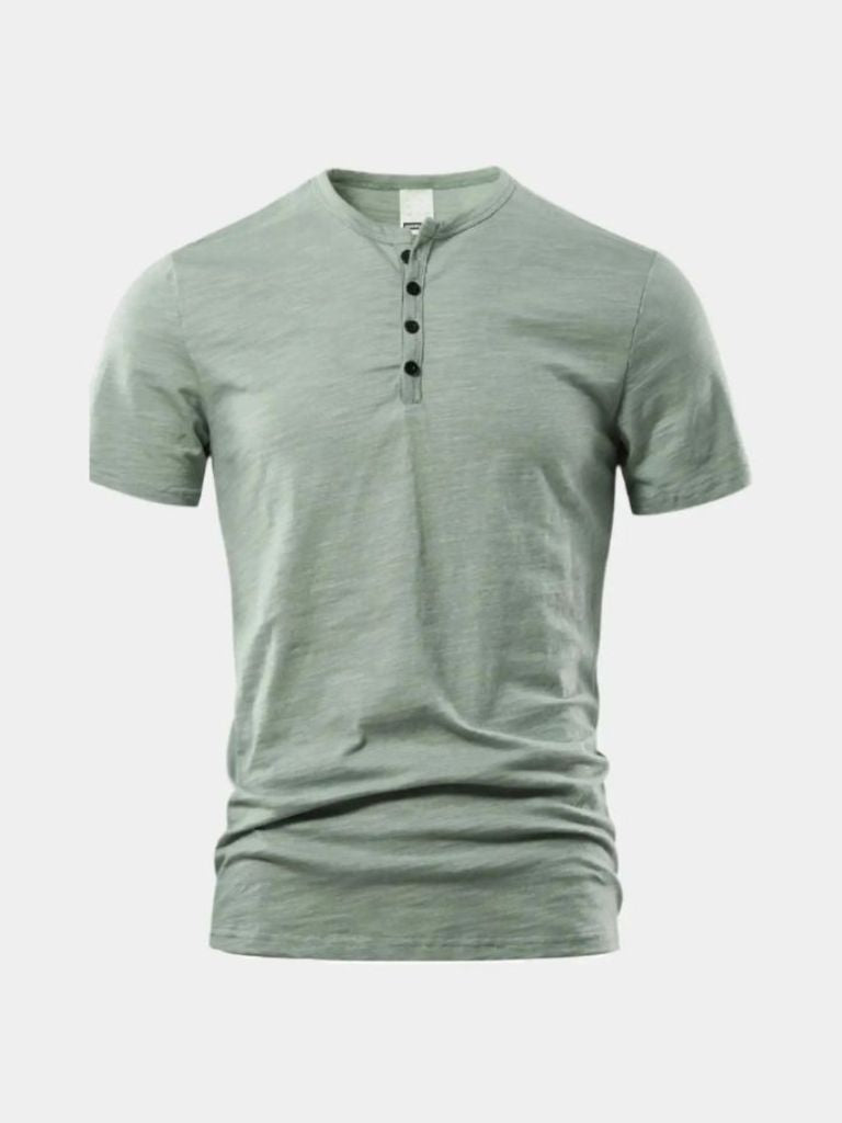 Essential Casual Henley Neck T-Shirt