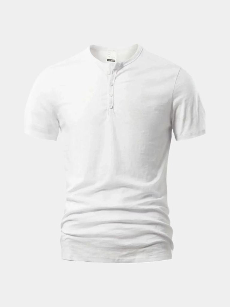 Essential Casual Henley Neck T-Shirt