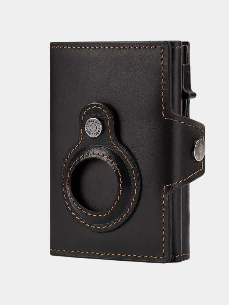 Leather Magnet Wallet Anti-Scam