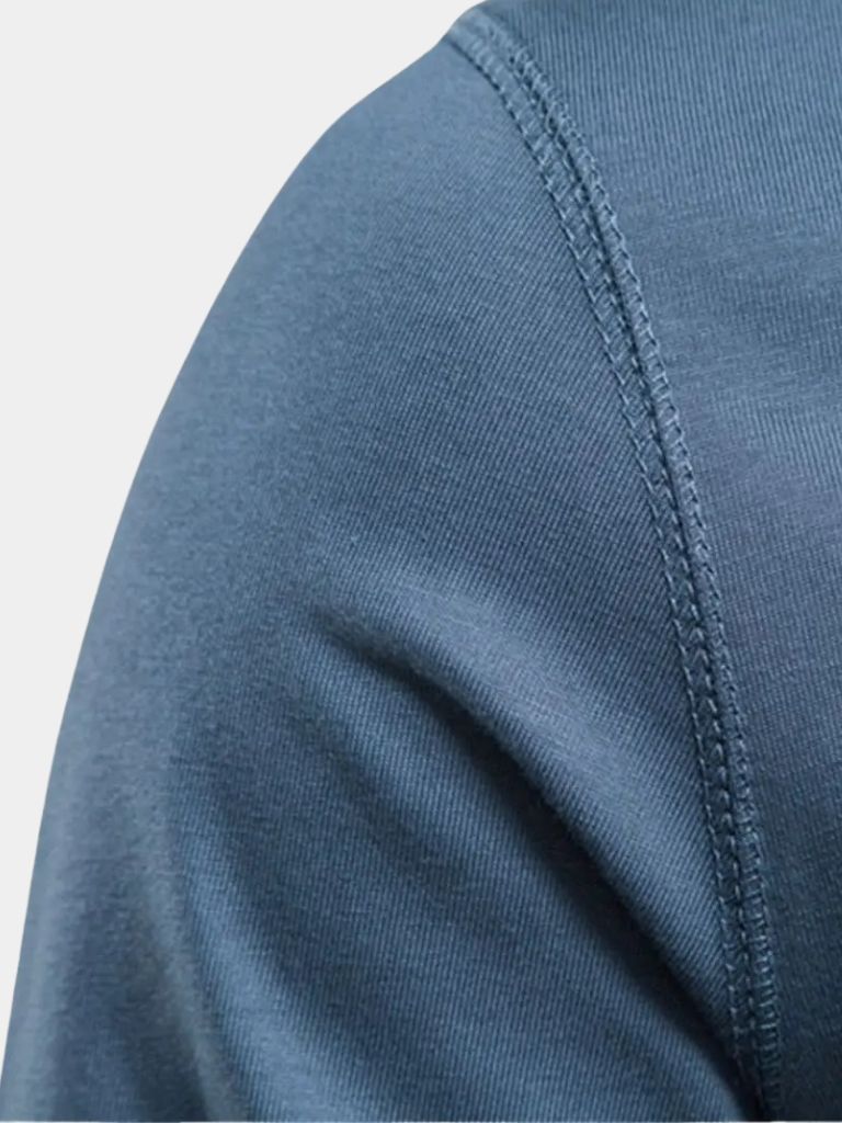 Minimalist Henley Neck Long Sleeve T-Shirt