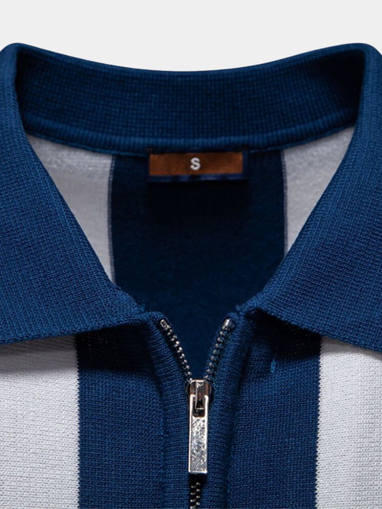 Navy Stripe Polo
