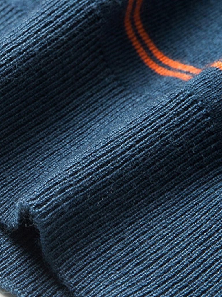 Navy Sunset Striped Polo