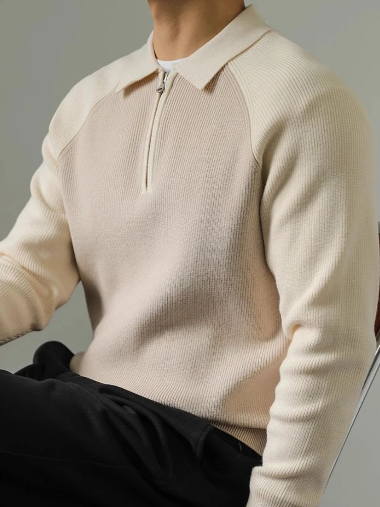 Raglan Quarter Zip Sweater