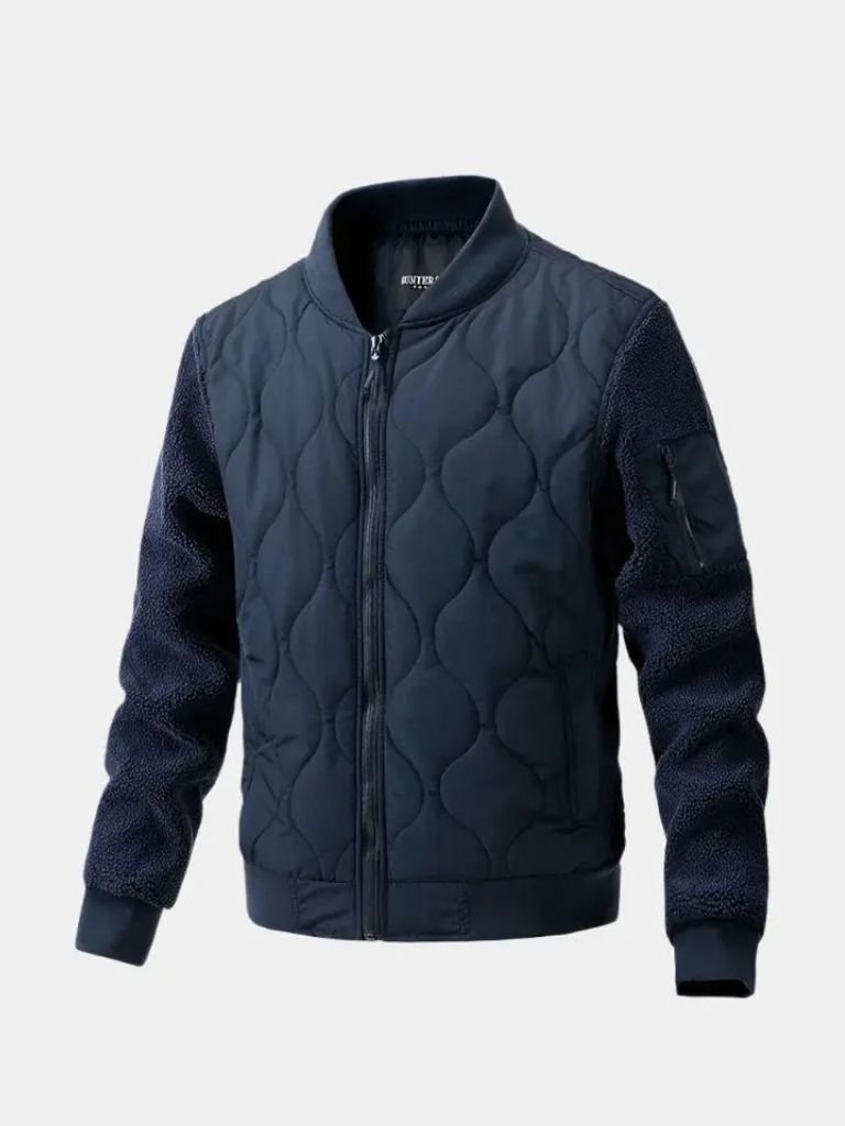 Sherpa Sleeves Padded Bomber Jacket