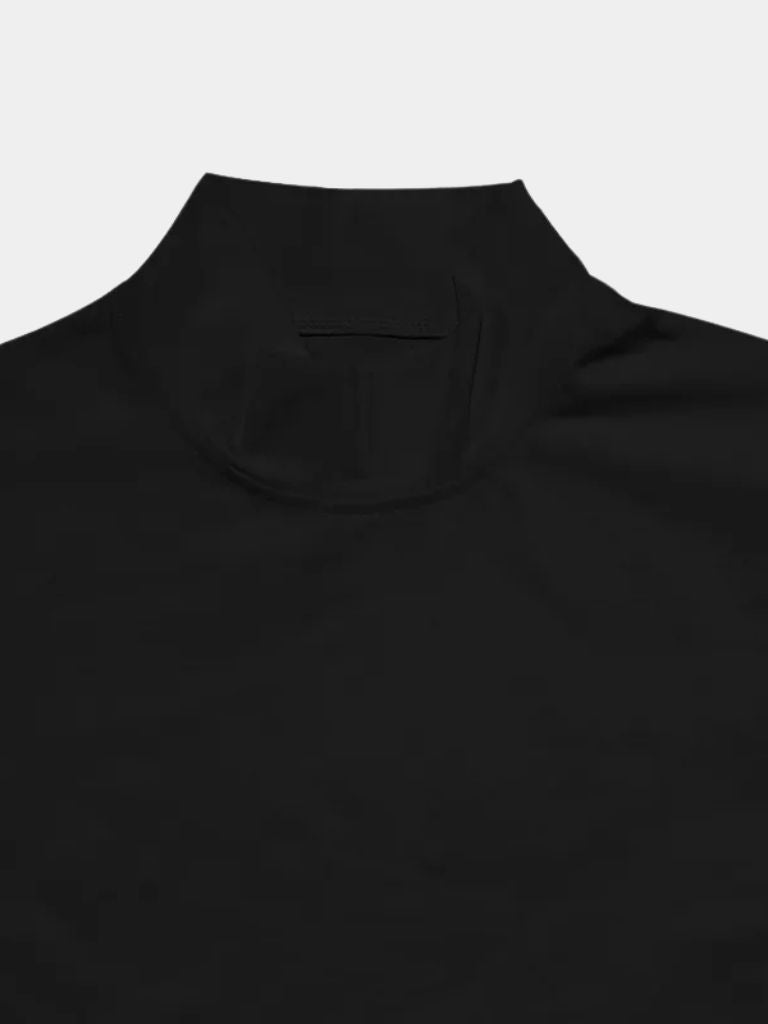Solid Casual Turtle Neck T-Shirt