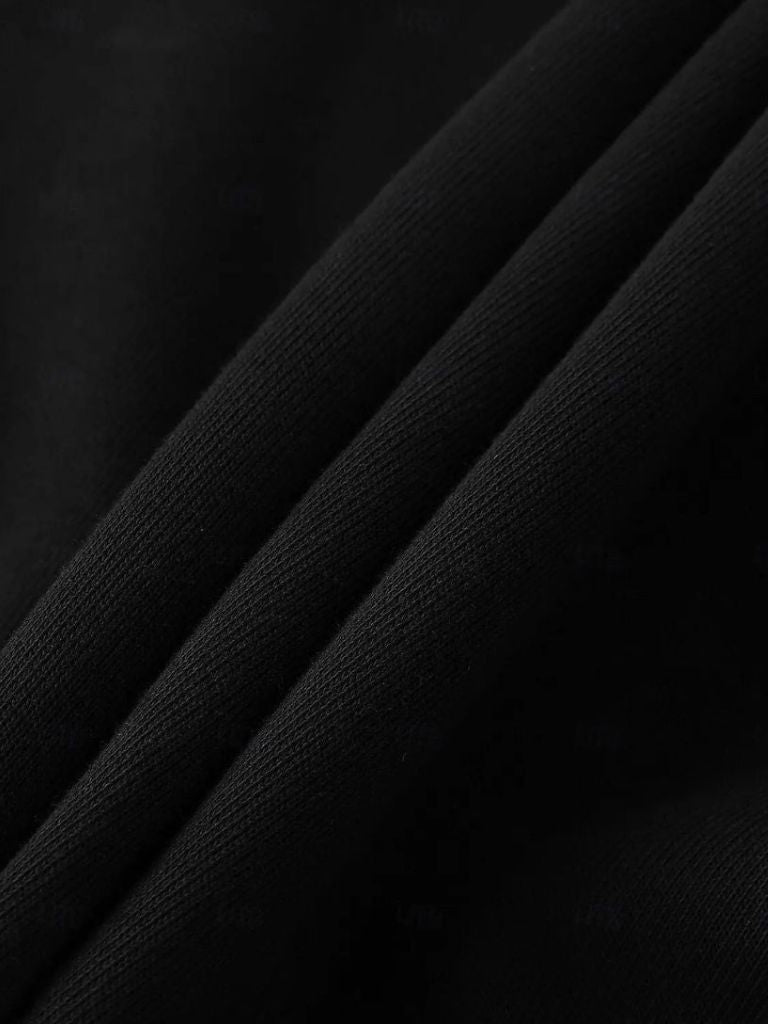 Zip Black Lapel Sports Sweatshirt